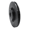 E-Line Drilled & Slotted Black Brake Rotor, Fits Select Land Rover, Position: Front Left - image 1