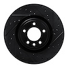 E-Line Drilled & Slotted Black Brake Rotor, 2018-2021 Land Rover, Position: Front Right - image 1