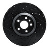 E-Line Drilled & Slotted Black Brake Rotor, Fits Select Fits Multiple Makes/Models, Position: Front Left - image 1