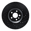 E-Line Drilled & Slotted Black Brake Rotor, Fits Select Fits Multiple Makes/Models, Position: Front Right - image 1