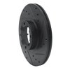 E-Line Drilled & Slotted Black Brake Rotor, 1985-1994 Subaru, Position: Front Right - image 2