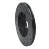 E-Line Drilled & Slotted Black Brake Rotor, 1985-1994 Subaru, Position: Front Right - image 3
