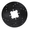E-Line Drilled & Slotted Black Brake Rotor, 1985-1994 Subaru, Position: Front Right - image 4