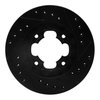 E-Line Drilled & Slotted Black Brake Rotor, 1987-1994 Subaru, Position: Front Left - image 2
