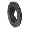 E-Line Drilled & Slotted Black Brake Rotor, 1987-1994 Subaru, Position: Front Right - image 2