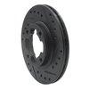 E-Line Drilled & Slotted Black Brake Rotor, 1987-1994 Subaru, Position: Front Right - image 4