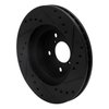 E-Line Drilled & Slotted Black Brake Rotor, 1990-2001 Subaru, Position: Front Left - image 3