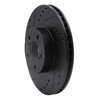 E-Line Drilled & Slotted Black Brake Rotor, 1990-2016 Fits Multiple Makes/Models, Position: Front Left - image 3