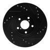 E-Line Drilled & Slotted Black Brake Rotor, 1990-2016 Fits Multiple Makes/Models, Position: Front Left - image 4