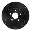E-Line Drilled & Slotted Black Brake Rotor, 1990-2016 Fits Multiple Makes/Models, Position: Front Right - image 3