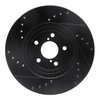 E-Line Drilled & Slotted Black Brake Rotor, 1990-2016 Fits Multiple Makes/Models, Position: Front Right - image 4