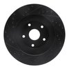 E-Line Drilled & Slotted Black Brake Rotor, 1992-1997 Subaru, Position: Front Right - image 2