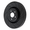E-Line Drilled & Slotted Black Brake Rotor, 2003-2020 Fits Multiple Makes/Models, Position: Front Right - image 2