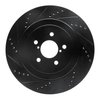 E-Line Drilled & Slotted Black Brake Rotor, 2003-2004 Subaru, Position: Rear Left - image 3