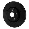 E-Line Drilled & Slotted Black Brake Rotor, 2005-2020 Subaru, Position: Front Left - image 1
