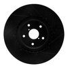 E-Line Drilled & Slotted Black Brake Rotor, 2005-2020 Subaru, Position: Front Left - image 2