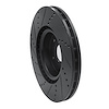 E-Line Drilled & Slotted Black Brake Rotor, 2005-2020 Subaru, Position: Front Right - image 1