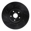 E-Line Drilled & Slotted Black Brake Rotor, 2005-2020 Subaru, Position: Front Right - image 2