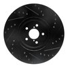 E-Line Drilled & Slotted Black Brake Rotor, 2005-2018 Subaru, Position: Front Left - image 4