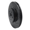 E-Line Drilled & Slotted Black Brake Rotor, 2005-2018 Subaru, Position: Front Right - image 2