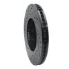 E-Line Drilled & Slotted Black Brake Rotor, 2005-2018 Subaru, Position: Front Right - image 3