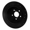 E-Line Drilled & Slotted Black Brake Rotor, 2005-2009 Subaru, Position: Rear Left - image 4