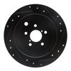 E-Line Drilled & Slotted Black Brake Rotor, 2008-2015 Subaru, Position: Rear Left - image 2