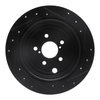 E-Line Drilled & Slotted Black Brake Rotor, Fits Select Fits Multiple Makes/Models, Position: Rear Left - image 4