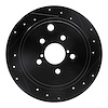 E-Line Drilled & Slotted Black Brake Rotor, Fits Select Fits Multiple Makes/Models, Position: Rear Right - image 1