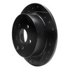 E-Line Drilled & Slotted Black Brake Rotor, Fits Select Subaru, Position: Rear Left - image 4
