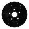 E-Line Drilled & Slotted Black Brake Rotor, 2015-2019 Subaru, Position: Front Right - image 1