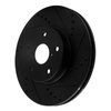 E-Line Drilled & Slotted Black Brake Rotor, 2015-2019 Subaru, Position: Front Right - image 2
