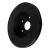 E-Line Drilled & Slotted Black Brake Rotor, 2015-2019 Subaru, Position: Front Right - image 4