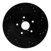 E-Line Drilled & Slotted Black Brake Rotor, Fits Select Subaru, Position: Rear Left - image 4