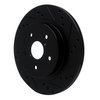 E-Line Drilled & Slotted Black Brake Rotor, Fits Select Subaru, Position: Rear Right - image 2