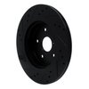E-Line Drilled & Slotted Black Brake Rotor, Fits Select Subaru, Position: Rear Right - image 4