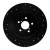 E-Line Drilled & Slotted Black Brake Rotor, 2000-2006 Subaru, Position: Rear Left - image 4