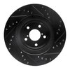 E-Line Drilled & Slotted Black Brake Rotor, 2001-2008 Fits Multiple Makes/Models, Position: Front Left - image 3