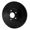 E-Line Drilled & Slotted Black Brake Rotor, 2001-2008 Fits Multiple Makes/Models, Position: Front Right - image 3
