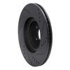 E-Line Drilled & Slotted Black Brake Rotor, Fits Select Fits Multiple Makes/Models, Position: Front Left - image 3