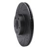 E-Line Drilled & Slotted Black Brake Rotor, Fits Select Fits Multiple Makes/Models, Position: Front Left - image 4