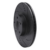 E-Line Drilled & Slotted Black Brake Rotor, Fits Select Fits Multiple Makes/Models, Position: Front Right - image 1