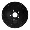 E-Line Drilled & Slotted Black Brake Rotor, Fits Select Fits Multiple Makes/Models, Position: Front Right - image 2
