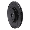 E-Line Drilled & Slotted Black Brake Rotor, 2006-2021 Subaru, Position: Front Left - image 1
