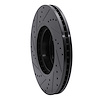 E-Line Drilled & Slotted Black Brake Rotor, 2006-2021 Subaru, Position: Front Right - image 1