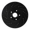 E-Line Drilled & Slotted Black Brake Rotor, 2006-2021 Subaru, Position: Front Right - image 2