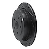 E-Line Drilled & Slotted Black Brake Rotor, 2006-2014 Subaru, Position: Rear Left - image 1