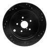 E-Line Drilled & Slotted Black Brake Rotor, 2006-2014 Subaru, Position: Rear Left - image 3