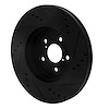 E-Line Drilled & Slotted Black Brake Rotor, Fits Select Subaru, Position: Front Left - image 1