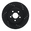 E-Line Drilled & Slotted Black Brake Rotor, Fits Select Subaru, Position: Front Right - image 1